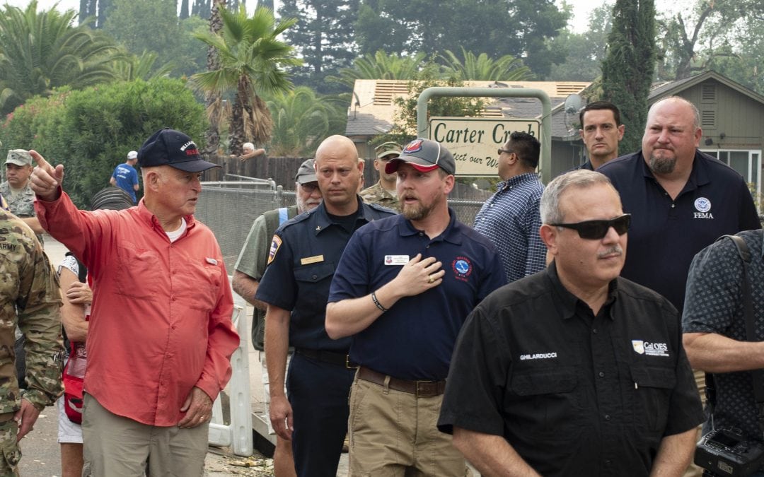 Governor Brown Meets with Fire and Emergency Leaders in Shasta County, Requests Presidential Major Disaster Declaration for Northern California Wildfires