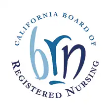 'California Board of Registered Nursing' logo